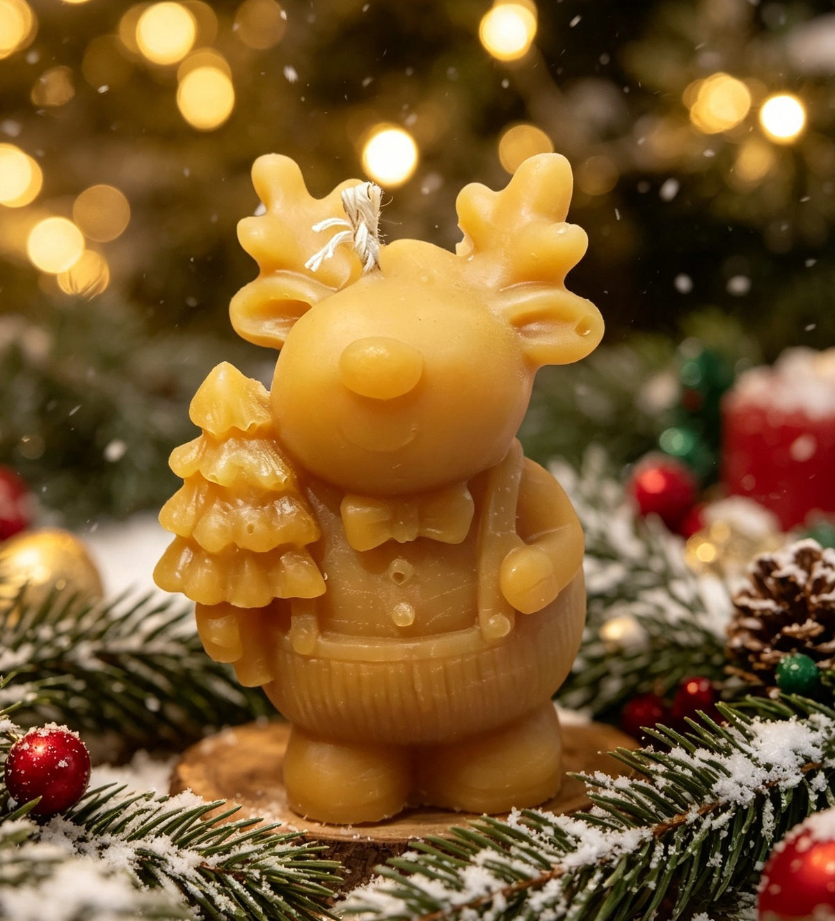 Christmas Reindeer with a tree