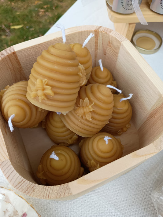 Bee Hive small votive candle