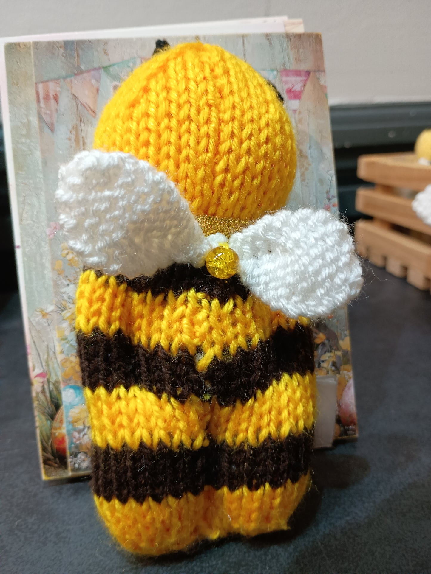 Large Bee hand knitted