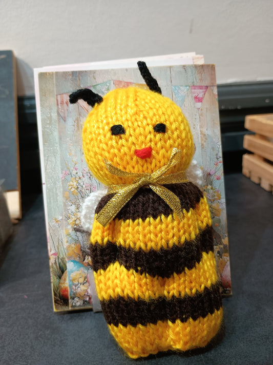 Large Bee hand knitted