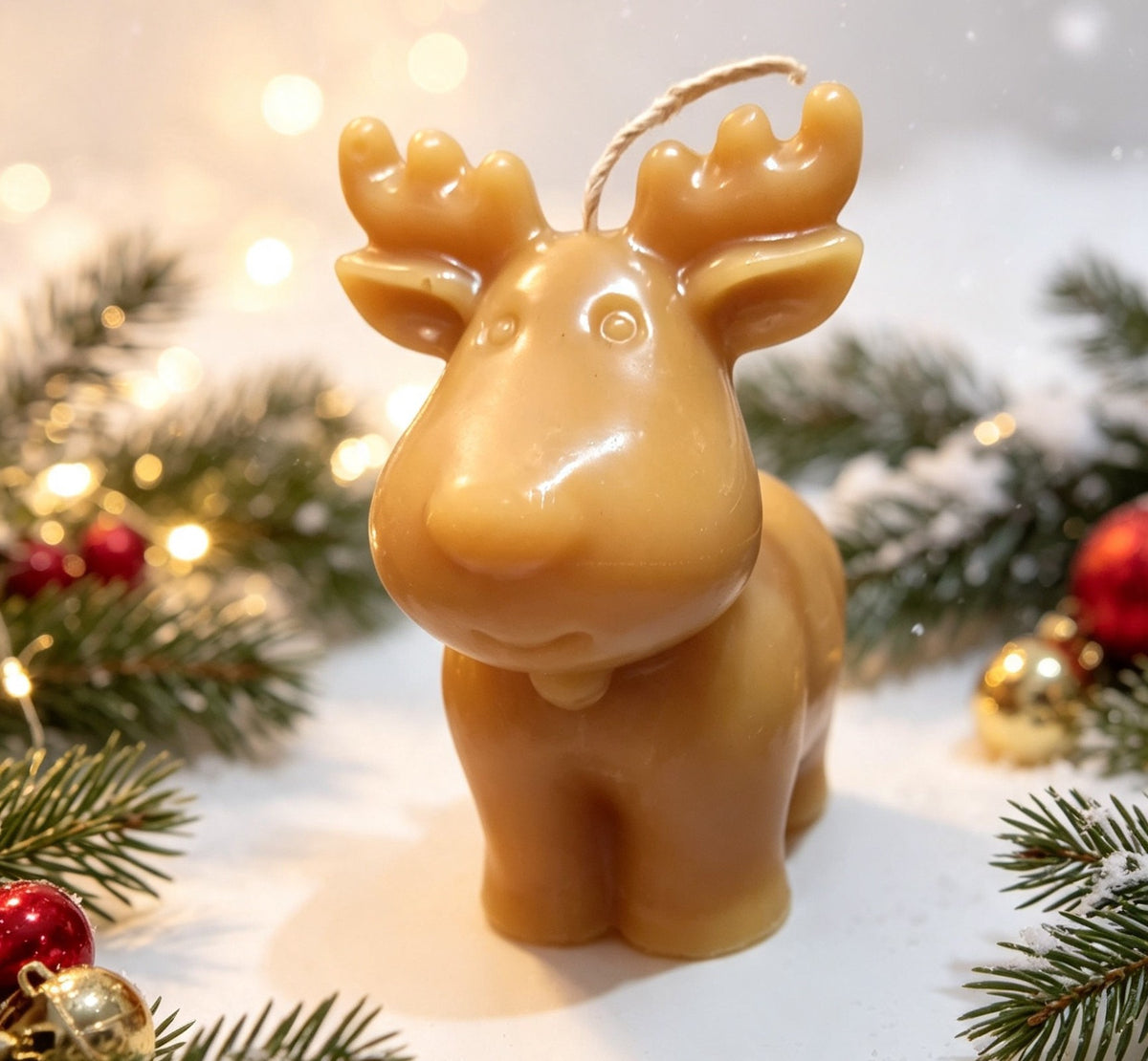 Large Reindeer Candle